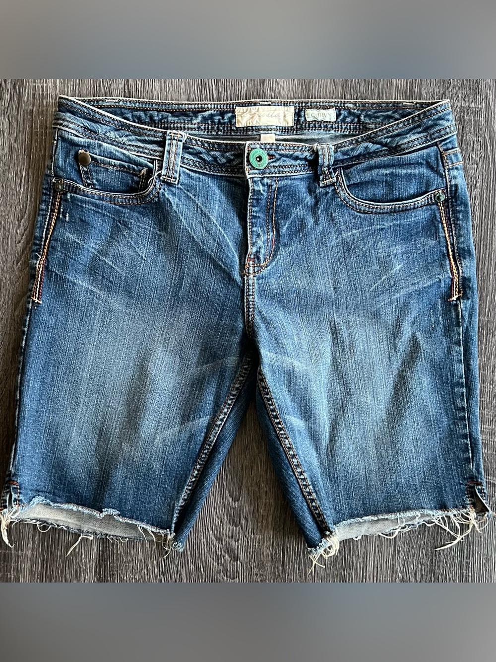 Aeropostale Blue Denim Y2K Bermuda Jean Shorts | Size 13/14